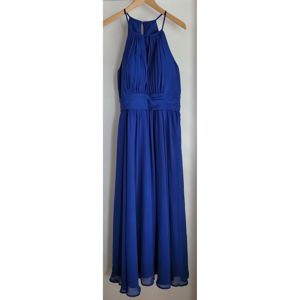 Kennedy Blue Women's Formal Dress Size L Blue A-Line Bridesmaid Gown Prom Dress